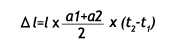 △l = l × (a1+a2/2) × (t2-t1)